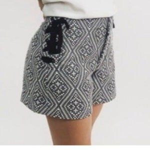 Gap for Good Size 12 Grey High-waisted Printed Shorts with Ribbon Side Accents